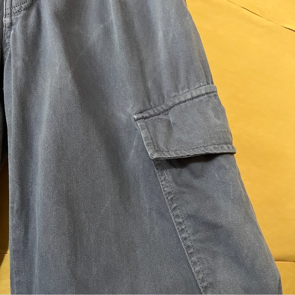 Women's Blue Cargo Pants - Picture 7 of 16